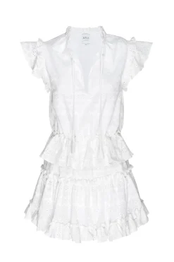 MISA Los Angeles ILIANA DRESS Whiteeyelet Discount