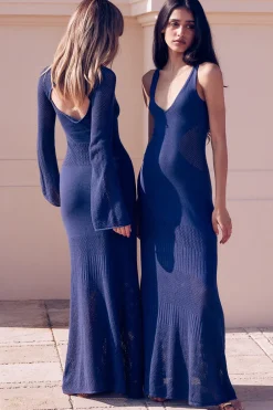 MISA Los Angeles IRENE DRESS Midnightblue Clearance