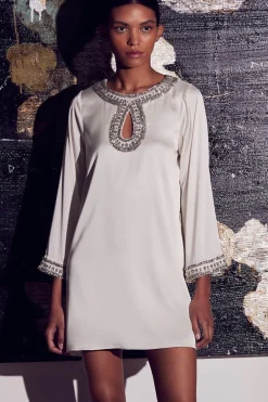 MISA Los Angeles IVY DRESS Ivorysatin Clearance