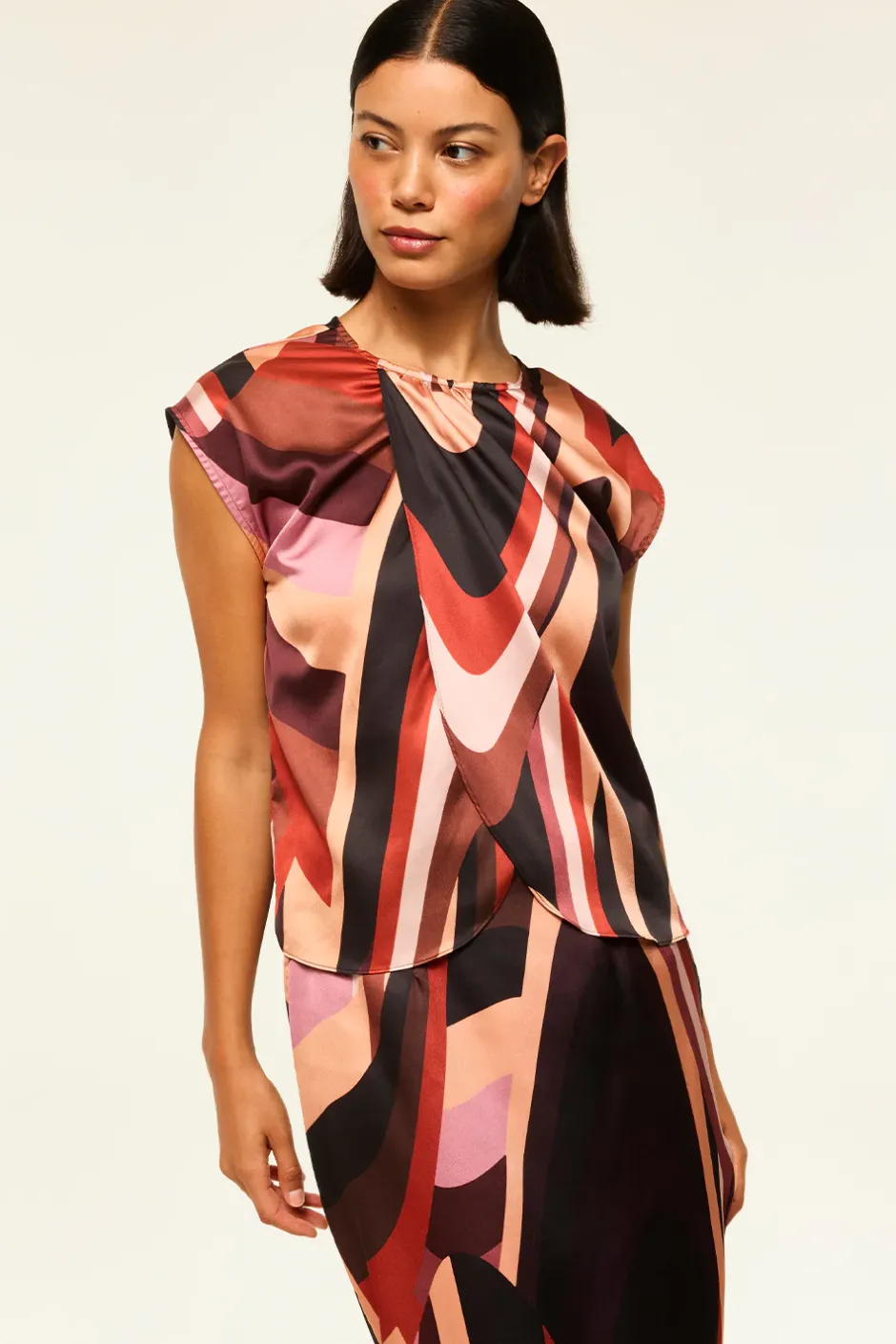 MISA Los Angeles JESSIE TOP Canyonstripesatin Best