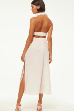 MISA Los Angeles JESSIKA DRESS White Clearance