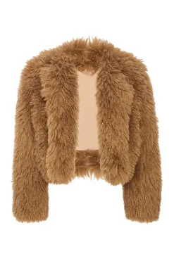 MISA Los Angeles JORDYN FAUX FUR JACKET Lattefauxfur Discount