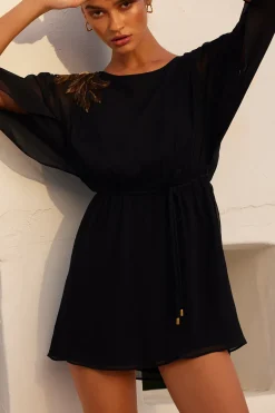 MISA Los Angeles KATANA DRESS Blackpalmd'or Fashion