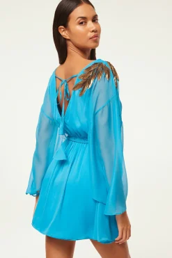 MISA Los Angeles KATANA DRESS Aquapalmd'or Best