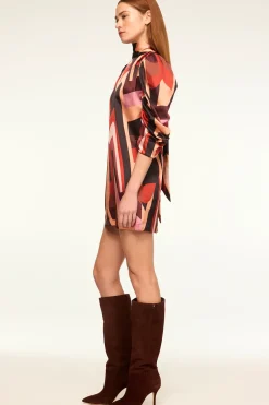 MISA Los Angeles KELLY DRESS Canyonstripesatin New