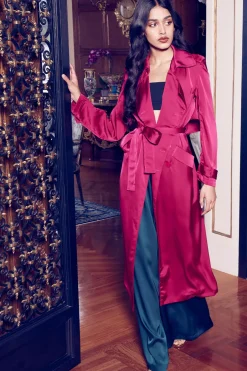 MISA Los Angeles KIKI TRENCH Fuchsiasatin Online