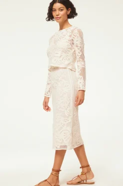 MISA Los Angeles KORD SKIRT Embroideredmesh Hot