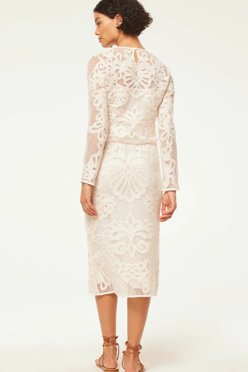 MISA Los Angeles KORD SKIRT Embroideredmesh Hot