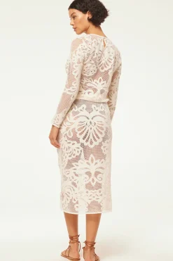 MISA Los Angeles KORD SKIRT Embroideredmesh Hot