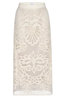 MISA Los Angeles KORD SKIRT Embroideredmesh Hot