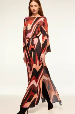 MISA Los Angeles LAURIE DRESS Canyonstripesatin Best