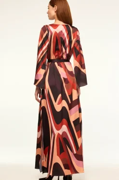 MISA Los Angeles LAURIE DRESS Canyonstripesatin Best