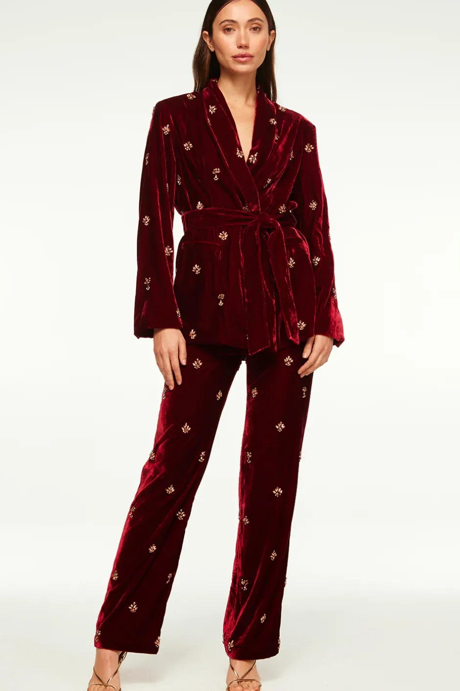 MISA Los Angeles LENA BLAZER Garnetvelvet New