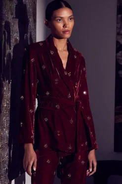 MISA Los Angeles LENA BLAZER Garnetvelvet New