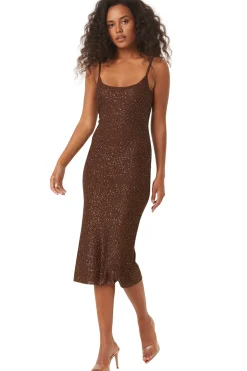 MISA Los Angeles LISETTE DRESS Chocolateshimmer Outlet
