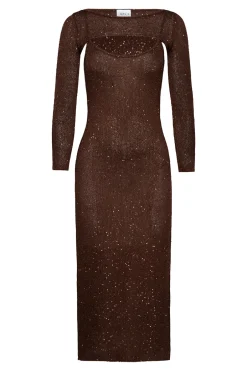 MISA Los Angeles LISETTE DRESS Chocolateshimmer Outlet