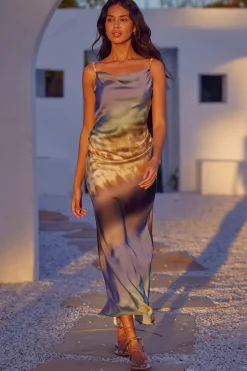 MISA Los Angeles LIVIA DRESS Ceruleanombre Fashion