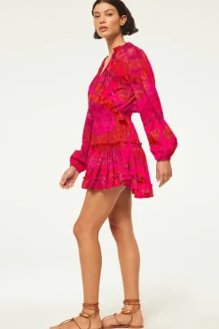 MISA Los Angeles LORENA DRESS Floracorsicafuchsia Sale