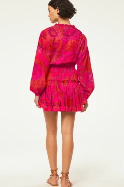 MISA Los Angeles LORENA DRESS Floracorsicafuchsia Sale