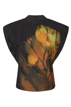 MISA Los Angeles LUCY TOP Yellowrosesatin Best