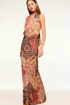 MISA Los Angeles LUKA TOP Surrealpatchworksatin Sale