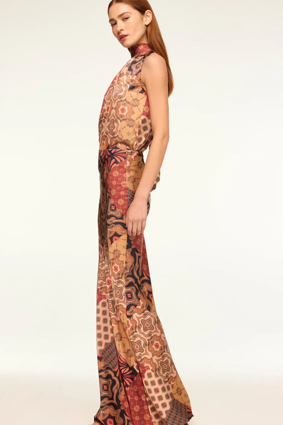 MISA Los Angeles LUKA TOP Surrealpatchworksatin Sale