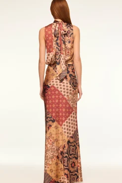 MISA Los Angeles LUKA TOP Surrealpatchworksatin Sale