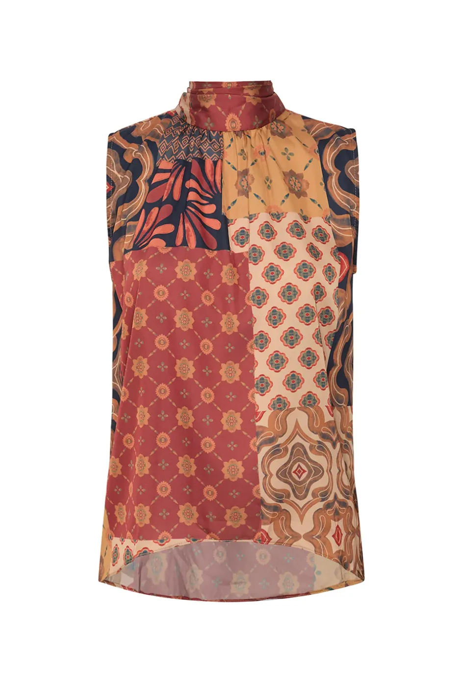 MISA Los Angeles LUKA TOP Surrealpatchworksatin Sale