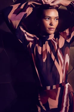 MISA Los Angeles LULU TOP Canyonstripechiffon Outlet