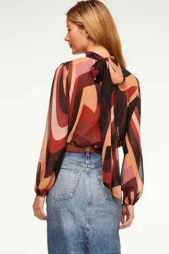 MISA Los Angeles LULU TOP Canyonstripechiffon Outlet