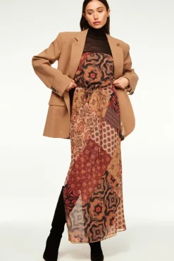 MISA Los Angeles MARIAH DRESS Surrealpatchworkchiffon Sale