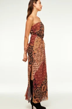 MISA Los Angeles MARIAH DRESS Surrealpatchworkchiffon Sale