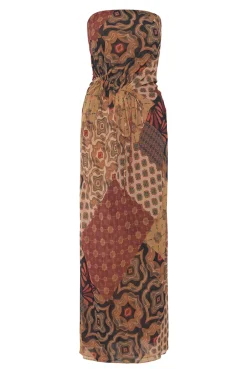 MISA Los Angeles MARIAH DRESS Surrealpatchworkchiffon Sale