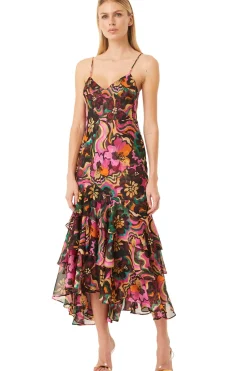 MISA Los Angeles MARISA DRESS Floragroovechiffon Fashion