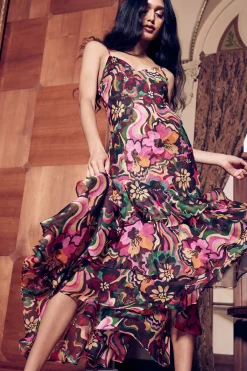 MISA Los Angeles MARISA DRESS Floragroovechiffon Fashion