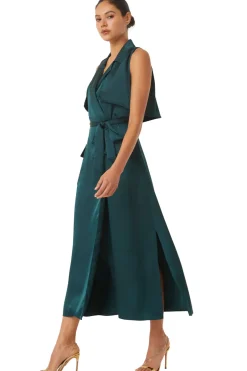 MISA Los Angeles MARTIKA DRESS Emeraldsatin Discount