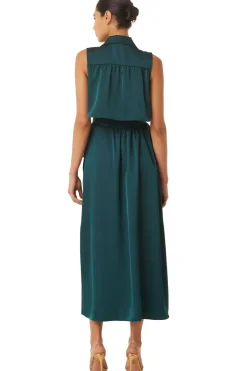 MISA Los Angeles MARTIKA DRESS Emeraldsatin Discount