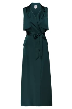 MISA Los Angeles MARTIKA DRESS Emeraldsatin Discount