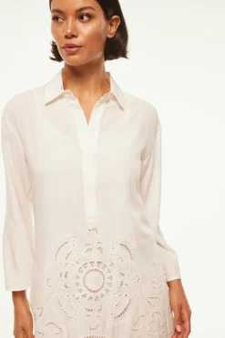 MISA Los Angeles MATIAS DRESS Whiteeyelet Hot