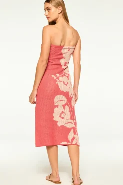 MISA Los Angeles MATTI DRESS Pinkhibiscusfloral Sale
