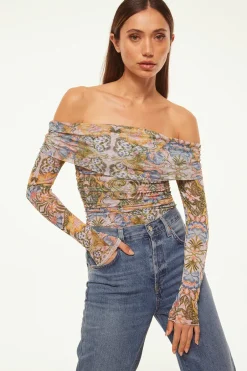 MISA Los Angeles ORELLA BODYSUIT Dolcevitakaleidoscope Hot