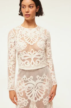 MISA Los Angeles OSCANA TOP Embroideredmesh Outlet