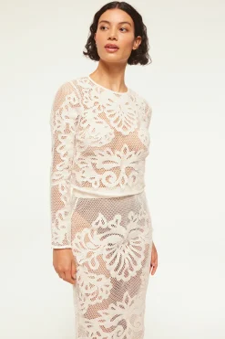 MISA Los Angeles OSCANA TOP Embroideredmesh Outlet