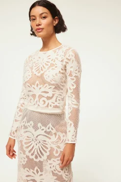 MISA Los Angeles OSCANA TOP Embroideredmesh Outlet