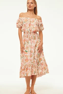 MISA Los Angeles PAOLA DRESS Persimmoncrinkle Outlet