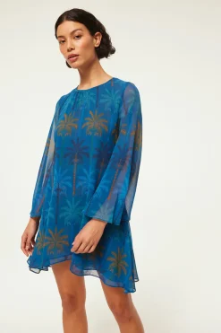 MISA Los Angeles PETRA DRESS Cobaltpalmschiffon Fashion
