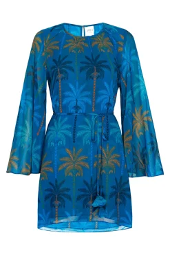 MISA Los Angeles PETRA DRESS Cobaltpalmschiffon Fashion