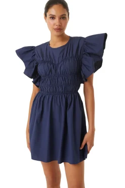 MISA Los Angeles RADHA DRESS Midnightbluepoplin Clearance