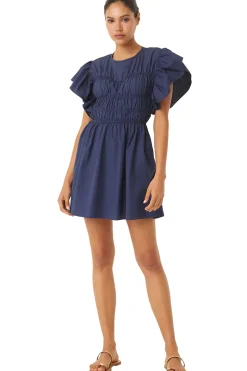 MISA Los Angeles RADHA DRESS Midnightbluepoplin Clearance