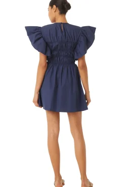MISA Los Angeles RADHA DRESS Midnightbluepoplin Clearance
